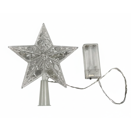 [147148] Estrella navideña 15cm 10led sin batería rgb ksa2507