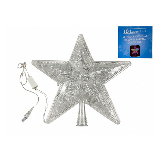 [147146] Estrella navideña 30cm 30led 110v blanco calido