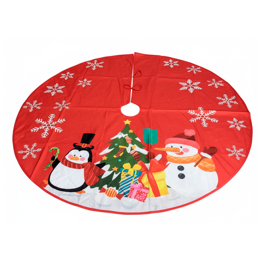 [147463] Forro navideño 120cm base/árbol z3-36 rojo