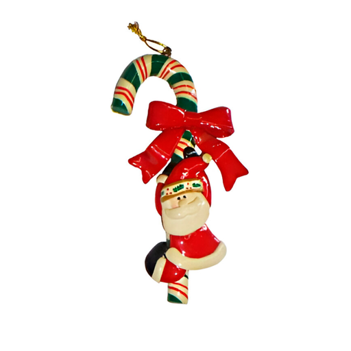 [76481] Adorno navideño baston colgar 12cm 1055 verde/rojo