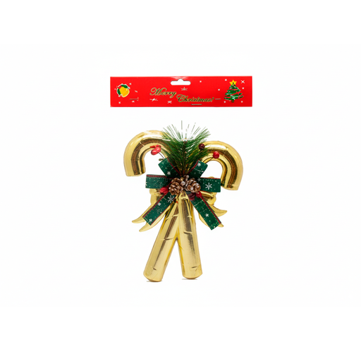 [115914] Adorno navideño baston colgar 18x25cm 21001 dorado