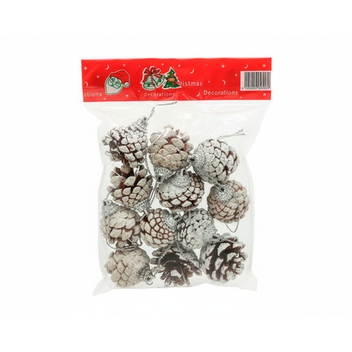 [124163] Adorno navideño bellota colgar 12pc 3cm 02-0052