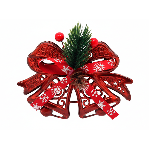 [129527] Adorno navideño campana colgar 12.7x2x11.5cm rojo