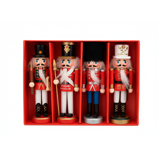 [103313] Adorno navideño cascanueces 4pc 12cm 810-0025