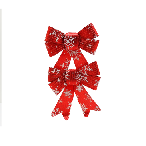 [124208] Adorno navideño chongo colgar 2pc 14x19cm rojo