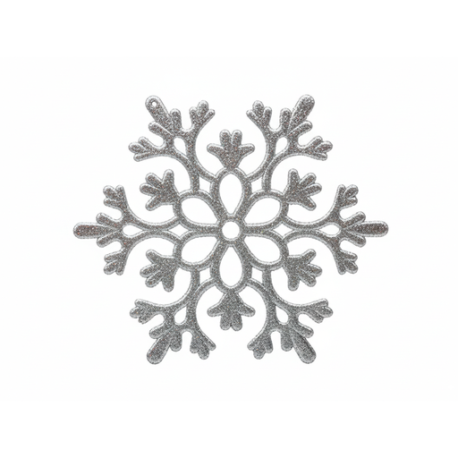 [121787] Adorno navideñocopo nieve colgar 30cm 552s plateado