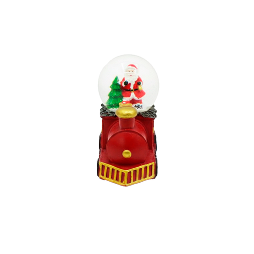 [114890] Adorno navideño esfera cristal forma tren 7.5cm varios diseños