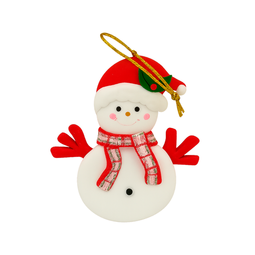 [116319] Adorno navideño muñeco nieve colgar 10cm ma-134a