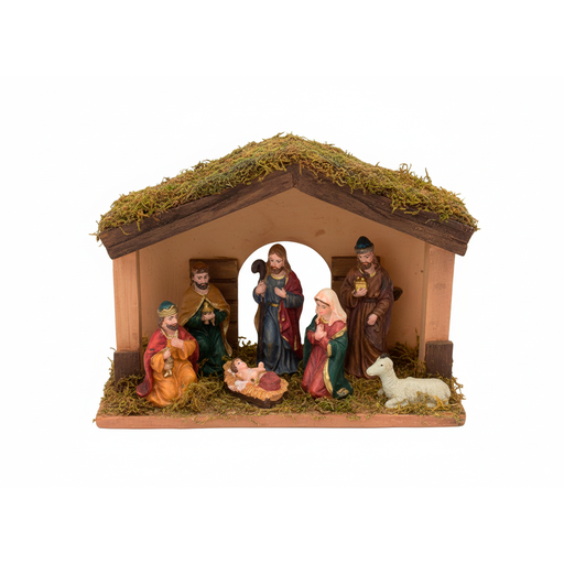 [115515] Adorno navideño nacimiento con figuras sg20539