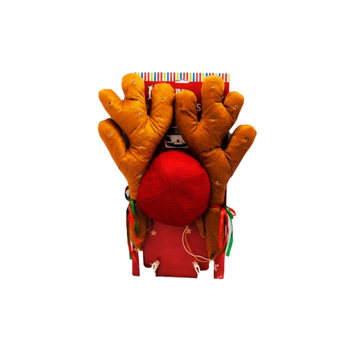 [108019] Adorno navideño para carro cuernos fj-q203 cafe