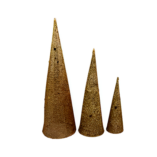 [90455] Adorno navideño pino 3pc l1604 dorado/plateado/champabne