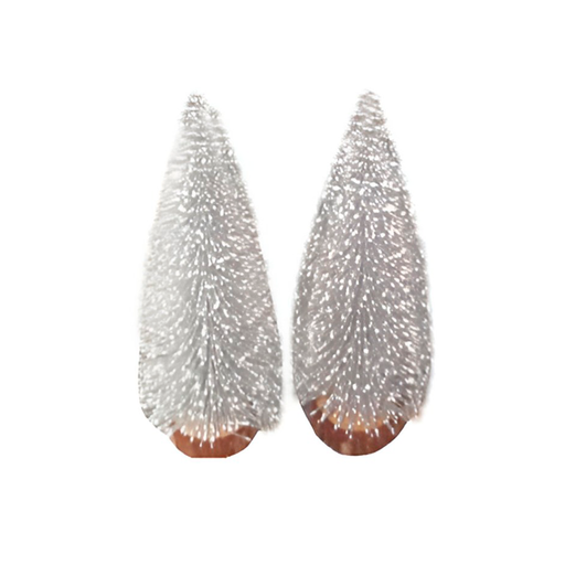 [129900] Adorno navideño pino con nieve  20cm gris