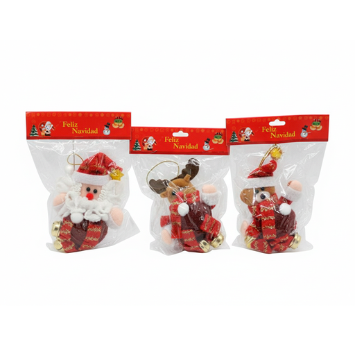 [92325] Adorno navideño santa/reno/oso para colgar 23cm varios diseños
