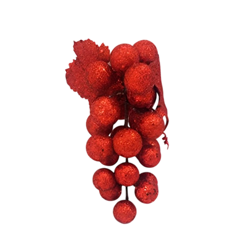 [103735] Adorno navideño uvas colgar 20cm xh1462713r rojo