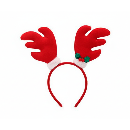 [116267] Adorno navideño vincha/cuernos 19x20cm rojo