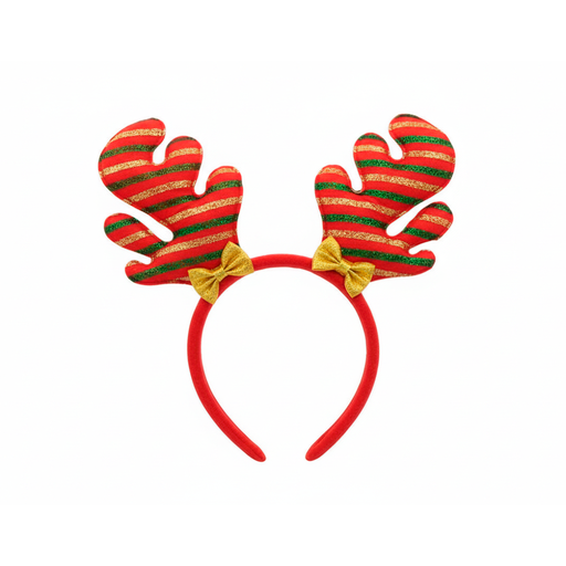 [130610] Adorno navideño vincha/reno 12x25cm rojo