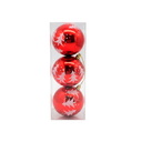 Bola navideña 10cm 3pc 2-pcl1604-2067 rojo