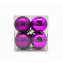 Bola navideña 10cm 4pc morado brillante mate