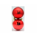 Bola navideña 15cm 2pc rojo brillante/mate
