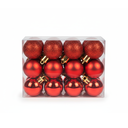Bola navideña 3cm 24pc rojo-rojo oscuro