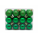 Bola navideña 3cm 24pc verde b/e/m