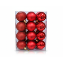 Bola navideña 5cm 24pc sy21bp-15 brillante escarchado mate rojo
