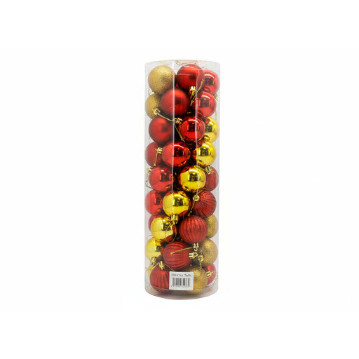 [78490] Bola navideña 5cm 45pc syb15-43 rojo/dorado
