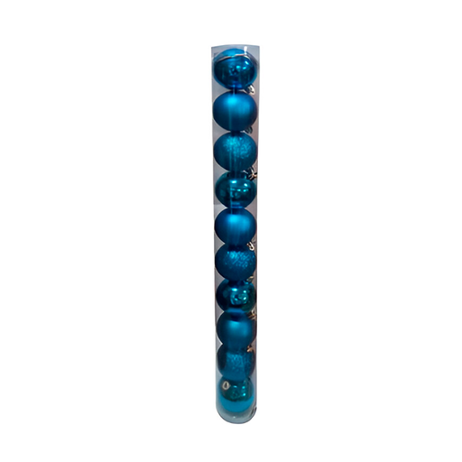 [108870] Bola navideña 6cm 12pc azul claro brillante escharchado mate sycb20