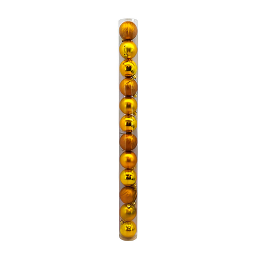 [78532] Bola navideña 6cm 12pc dorado brillante escarchado mate