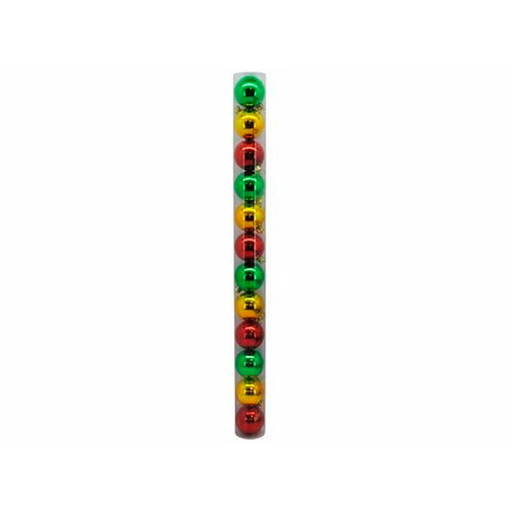 [78552] Bola navideña 6cm 12pc rojo/dorado/verde brillante