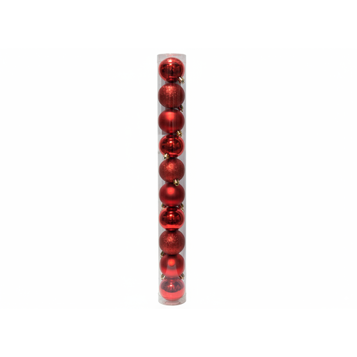 [108868] Bola navideña 6cm 12pc rojo osc brillante escarchado mate 20-03