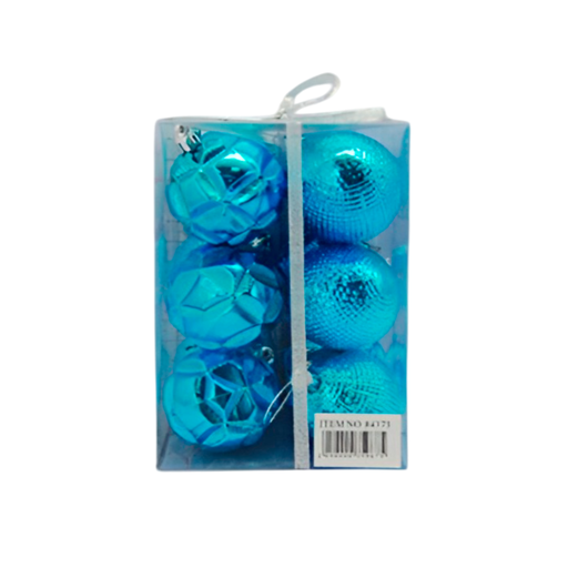 [84375] Bola navideña 6cm 12pc sy16cba-385 azul decorado