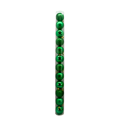 [78626] Bola navideña 6cm 12pc verdebrillante escarchado mate