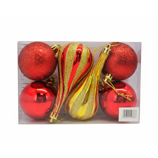 [76975] Bola navideña 6cm 6pc 2-120075943 rojo