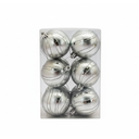 Bola navideña 6cm 6pc syb15-202 plateado brillante