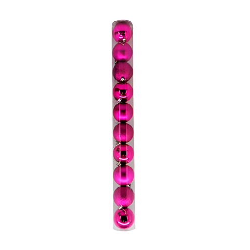 [78535] Bola navideña 7cm 12pc fucsia brillante escarchado mate