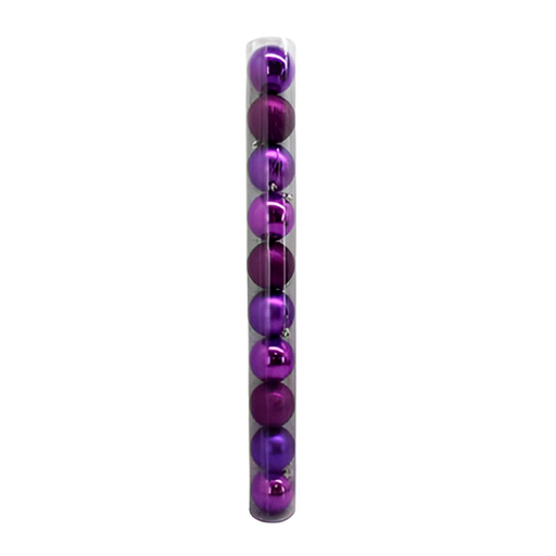 [78633] Bola navideña 7cm 12pc morado brillante escarchado mate