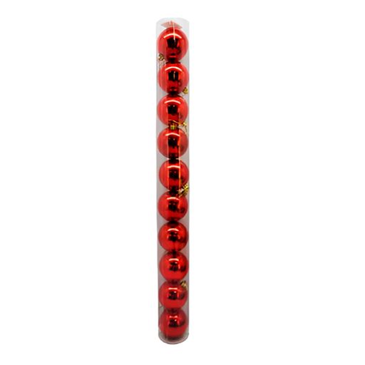 [78647] Bola navideña 7cm 12pc rojo brillante