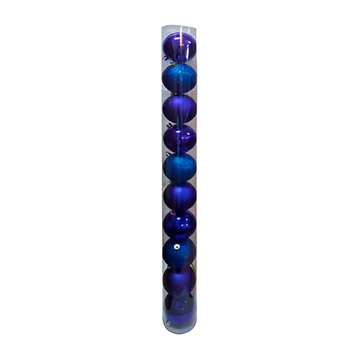 [108884] Bola navideña 8cm 12pc azul oscuro brillante escarchado mate sycb20