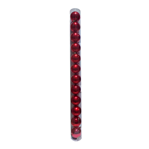 [108883] Bola navideña 8cm 12pc rojo brillante sycb20-18