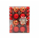 Bola navideña 8cm 45pc syb15-39 rojo brillante escarchado mate