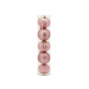 Bola navideña 8cm 5pc syqb-0119110 rose gold
