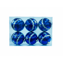 Bola navideña 8cm 6pc 0122207 azul brillante