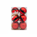 Bola navideña 8cm 6pc 2-pcl1604-0816 varios colores