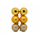 Bola navideña 8cm 6pc sy19stb-075 dorado
