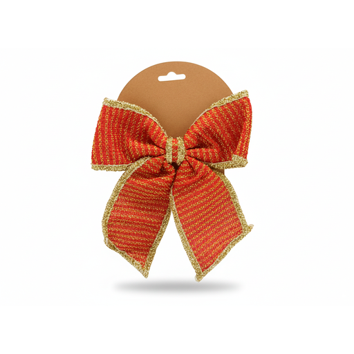 [123657] Chongo navideño 20x20cm wd-21653 rojo/dorado