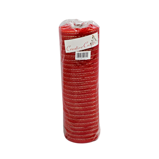 [95303] Cinta navideña 25cmx10yd 1668-r rojo/dorado
