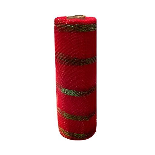 [99344] Cinta navideña 25cmx10yd 1704 rojo/verde