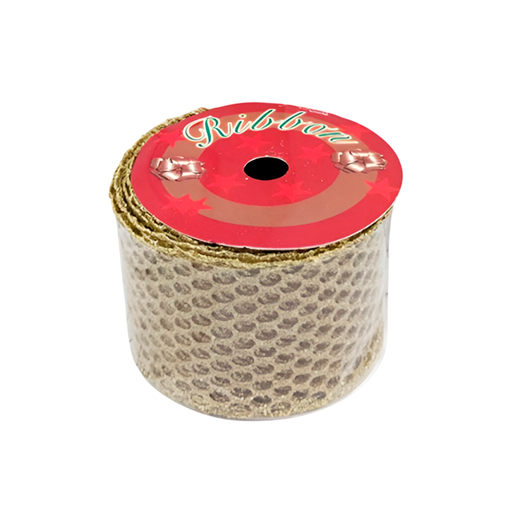 [129440] Cinta navideña   6.3cmx3yd 2-cs2302-4223 dorado