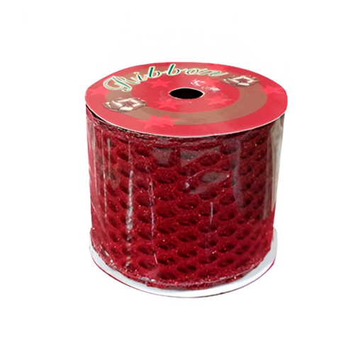 [129451] Cinta navideña   6.3x3yd 2cs-2302-4223-1 rojo